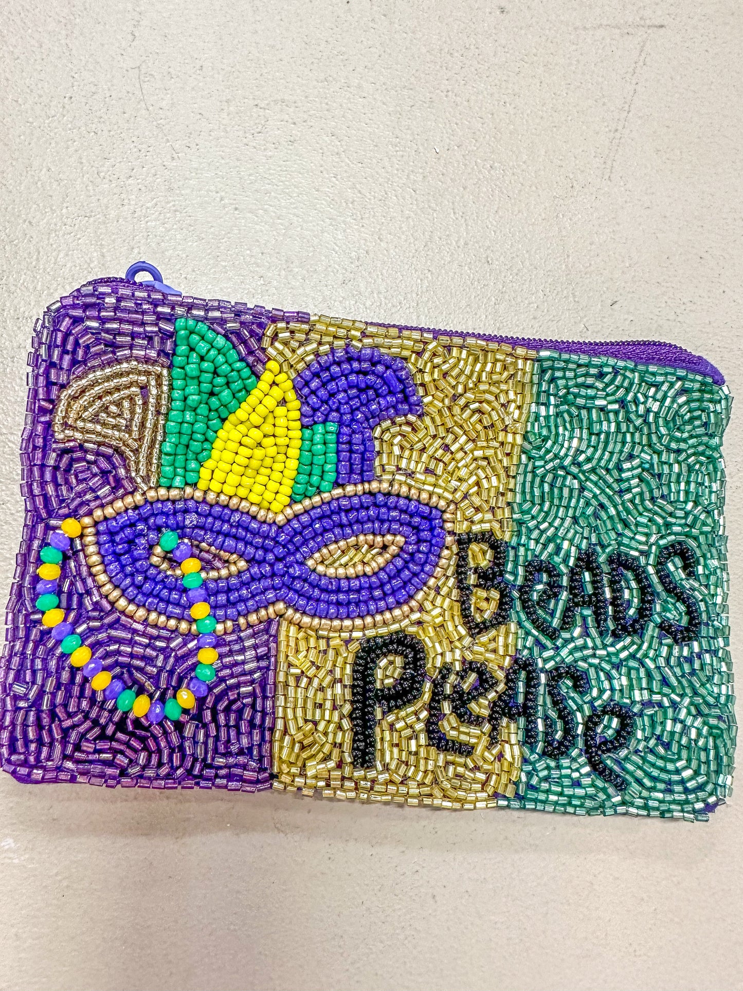 Beads Please Mardi Gras Purse Pouch