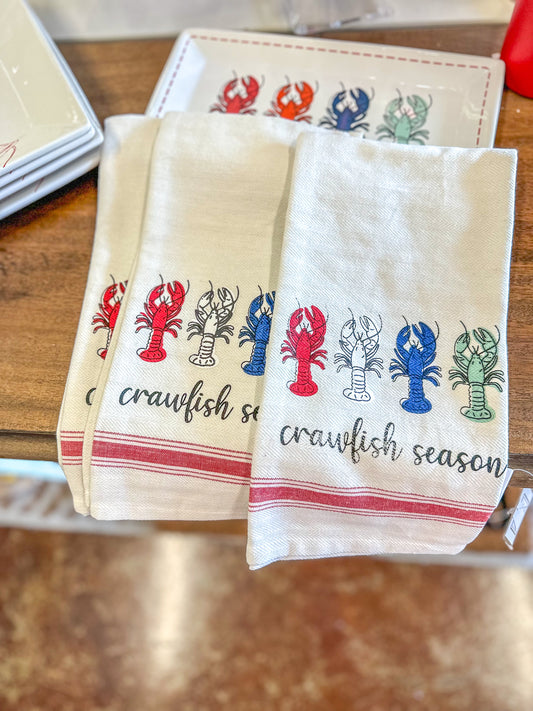Crawfish Season Hand Towel