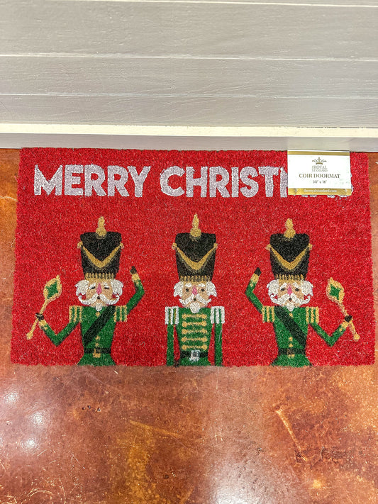 Nutcracker Merry Christmas Coir Doormat