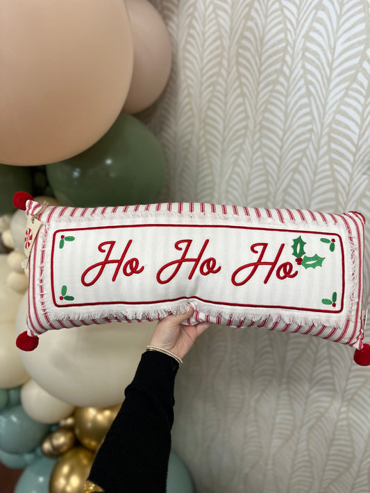 Ho Ho Ho Holiday Lumbar Pillow