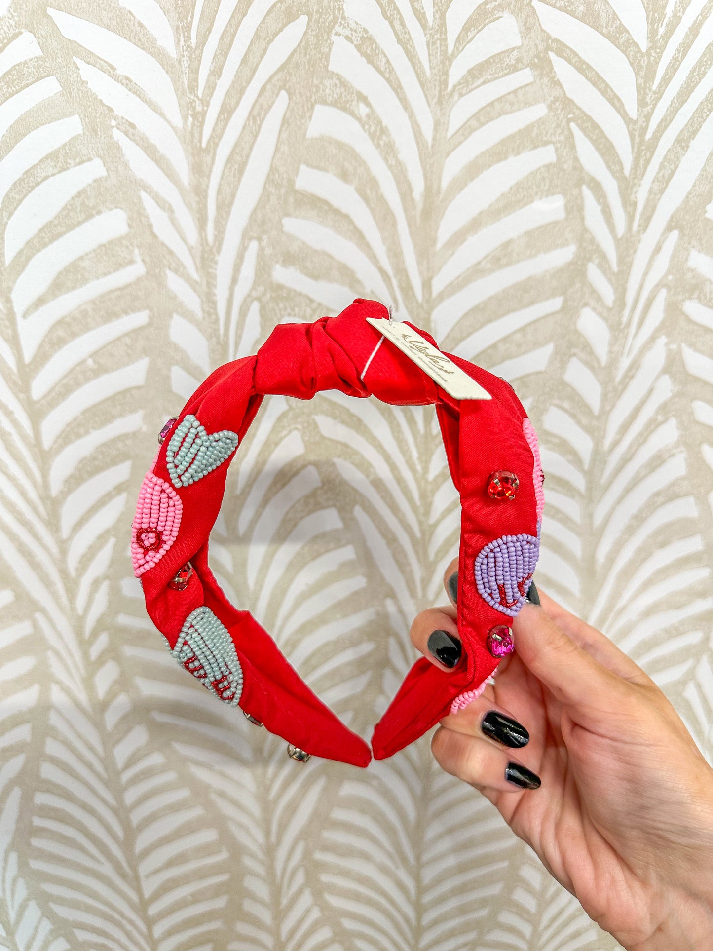 Red Always & Forever Hearts Headband