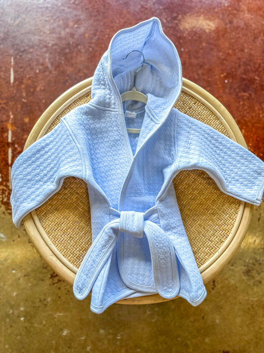 Baby Blue Quilted Baby Robe