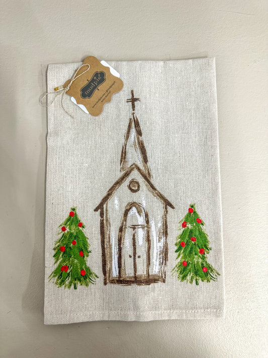 Church Nativity Hand Painted Towel