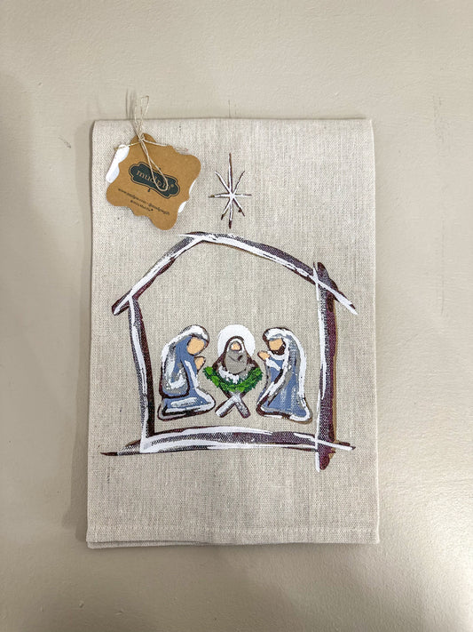 Nativity Hand Painted Towel