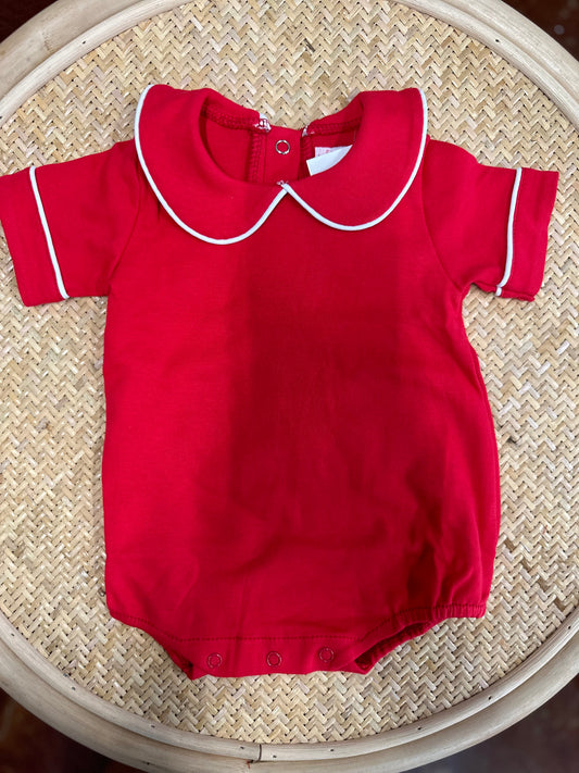 Red Piping Collared Bubble