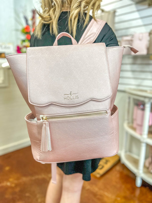 Hollis Lux Blush Frilly Full-Size Backpack