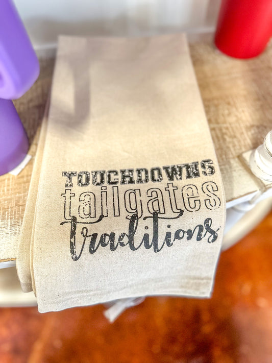 Touchdowns, Tailgates & Traditions Hand Towel