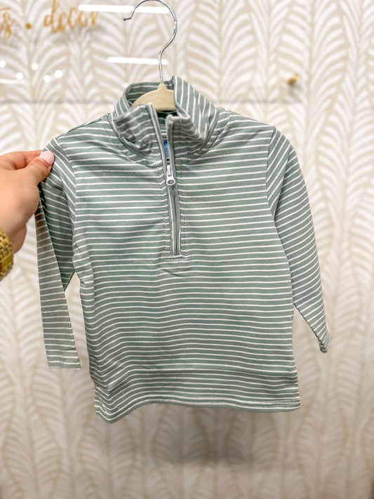 Tucker Pullover- Sage Stripe