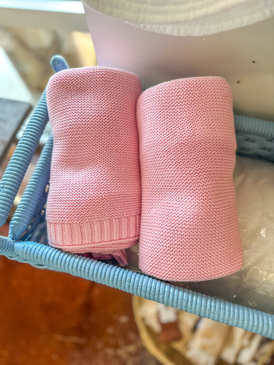 Soft Pink Cotton Nap Time Blanket