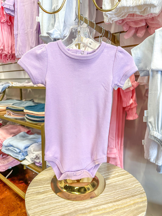 BB Lavender Girl's Puff Sleeve Infant Bodysuit