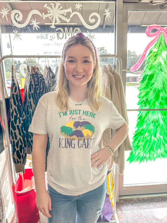 Here for the King Cake Heather T-Shirt