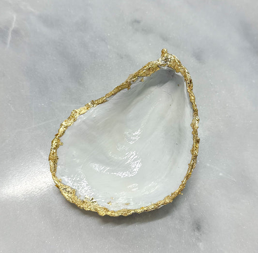 Hand Painted Oyster Shell Jewelry Dish