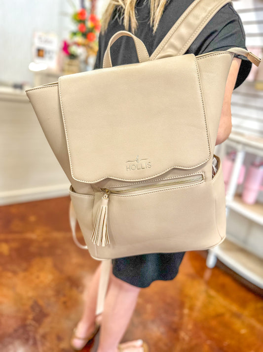Hollis Lux Nude Frilly Full-Size Backpack