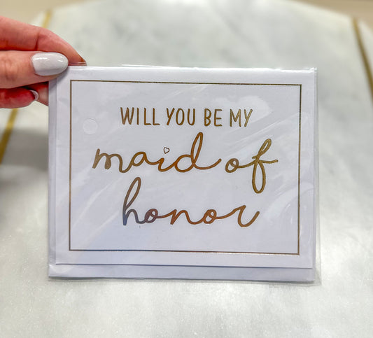 Be My Maid Of Honor Script Note Card