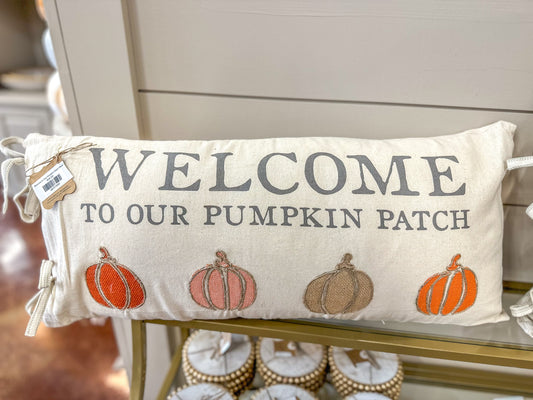 Welcome to Our Pumpkin Patch Pillow