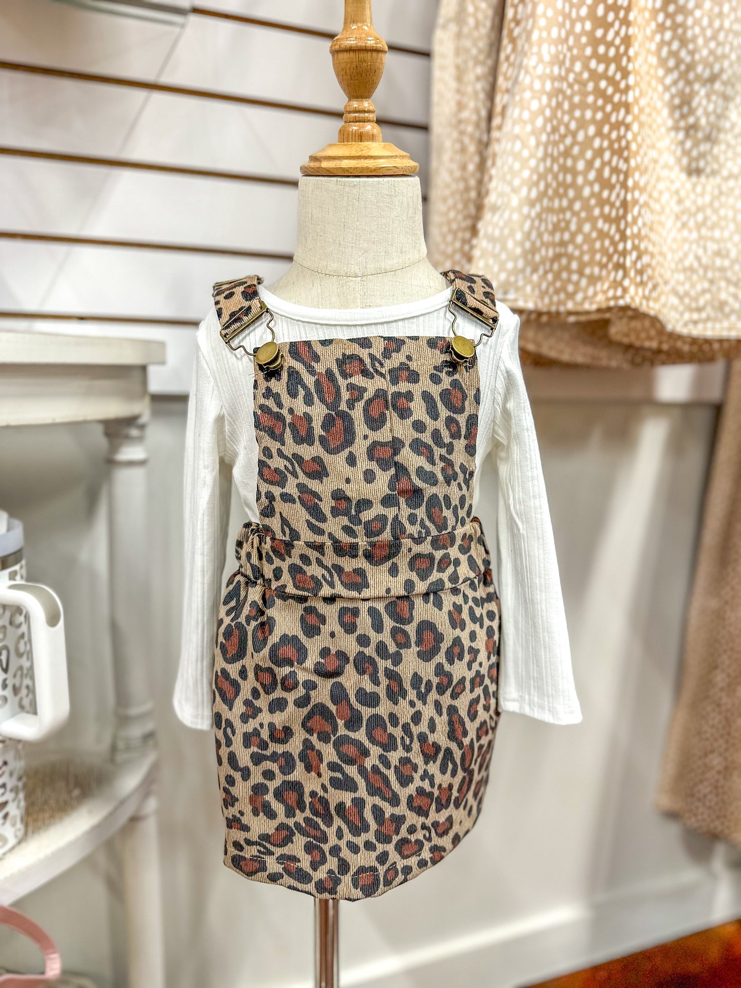 Little Leopard Lady Overall Dress