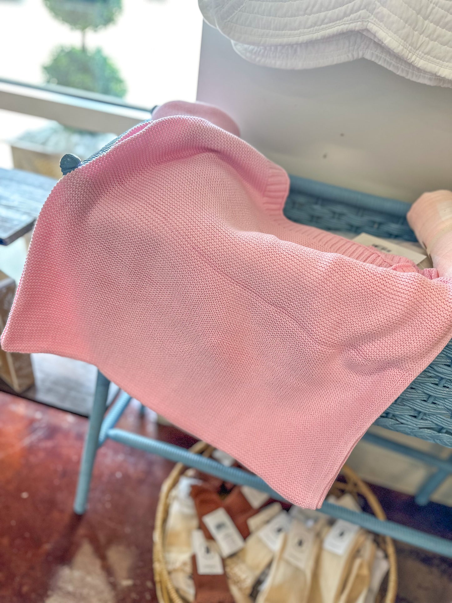 Soft Pink Cotton Nap Time Blanket