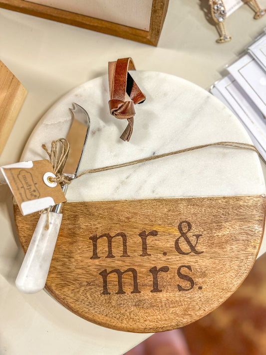 Mr. & Mrs. Serving Board Set