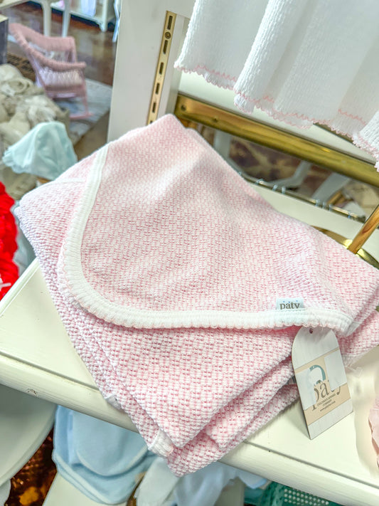 Pink Paty Pal Knit Swaddle/Blanket